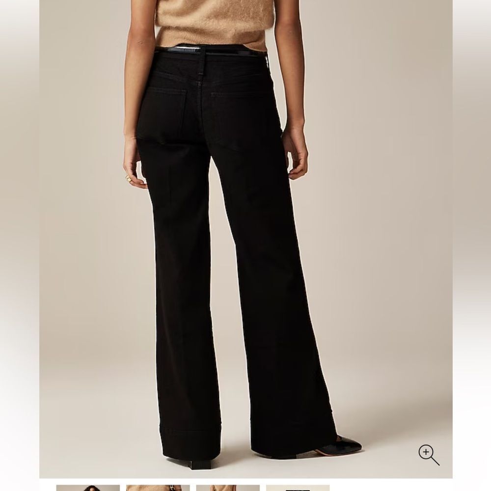J. Crew Black Wide-Leg Flare Jeans